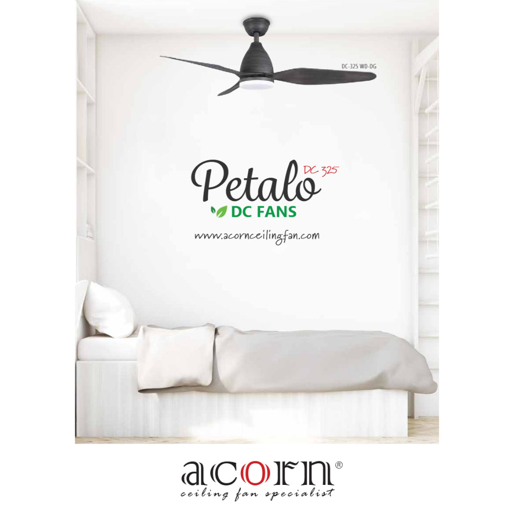 Acorn DC-325 Petalo 46" DC Motor Ceiling Fan with 18w LED Tri-Tone Lamp Remote Controlled