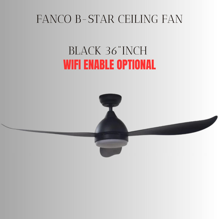 FANCO B-STAR 36" & 46" & 52" DC MOTOR CEILING FAN (Installation Service Please Contact Live Seller)