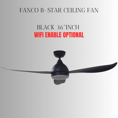 FANCO B-STAR 36" & 46" & 52" DC MOTOR CEILING FAN (Installation Service Please Contact Live Seller)