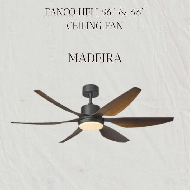 FANCO HELI 56" & 66" DC MOTOR CEILING FAN (Installation Service Please Contact Live Seller)