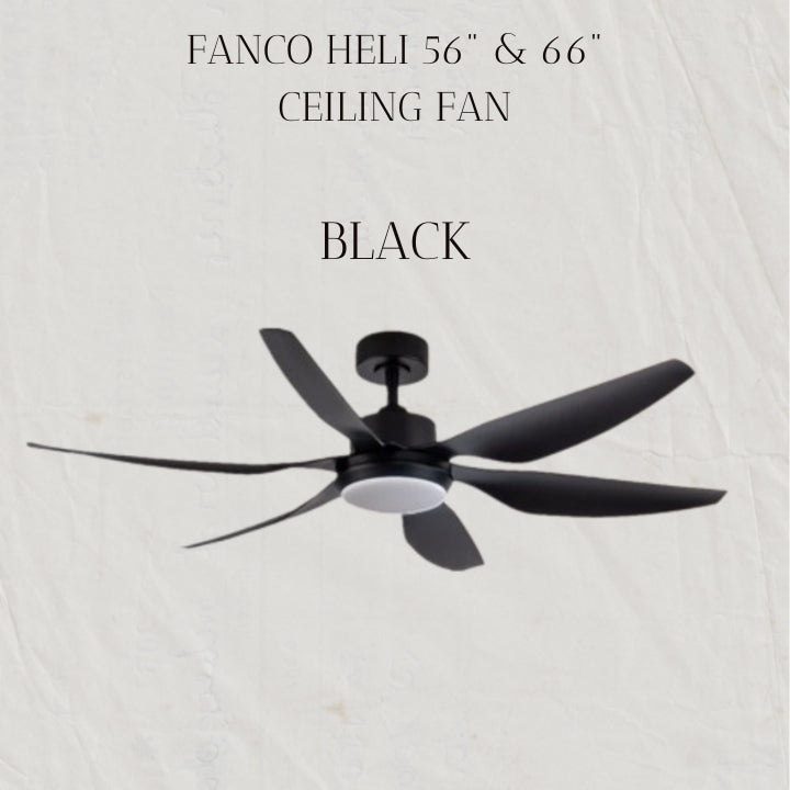 FANCO HELI 56" & 66" DC MOTOR CEILING FAN (Installation Service Please Contact Live Seller)