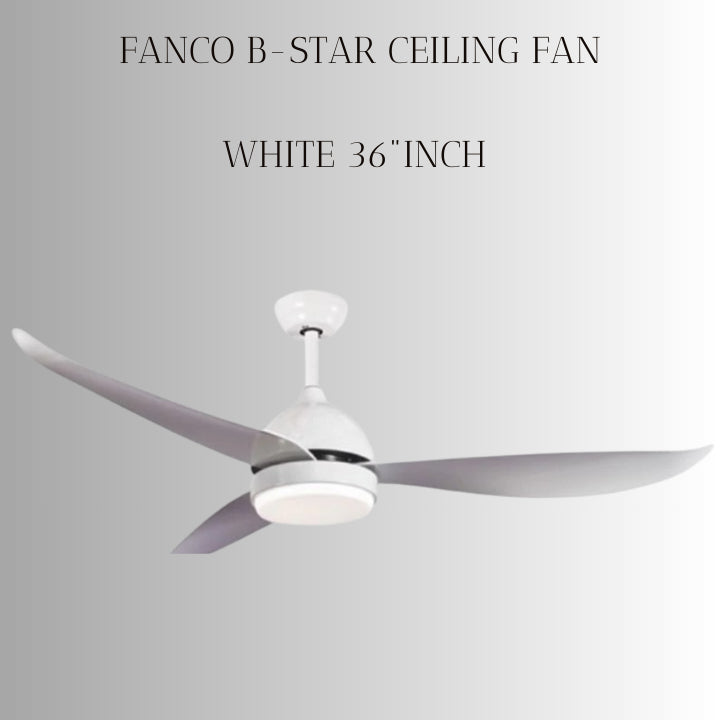 FANCO B-STAR 36" & 46" & 52" DC MOTOR CEILING FAN (Installation Service Please Contact Live Seller)