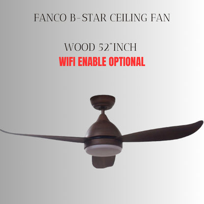 FANCO B-STAR 36" & 46" & 52" DC MOTOR CEILING FAN (Installation Service Please Contact Live Seller)