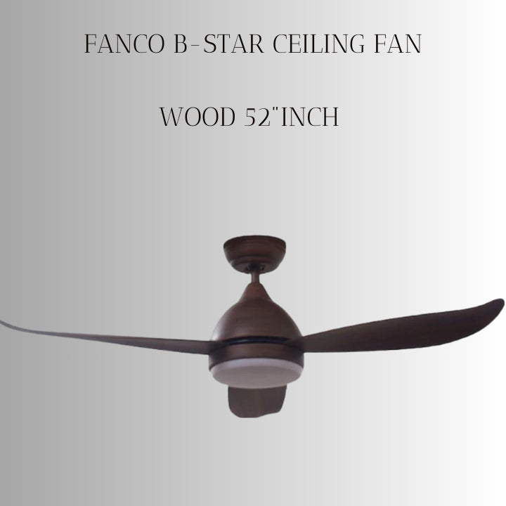 FANCO B-STAR 36" & 46" & 52" DC MOTOR CEILING FAN (Installation Service Please Contact Live Seller)