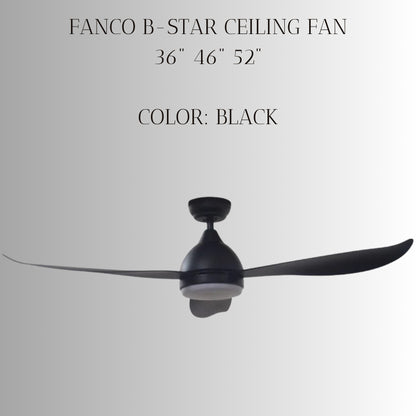 FANCO B-STAR 36" & 46" & 52" DC MOTOR CEILING FAN (Installation Service Please Contact Live Seller)