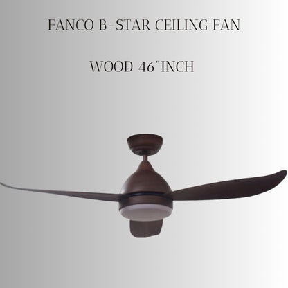 FANCO B-STAR 36" & 46" & 52" DC MOTOR CEILING FAN (Installation Service Please Contact Live Seller)