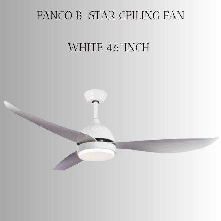 FANCO B-STAR 36" & 46" & 52" DC MOTOR CEILING FAN (Installation Service Please Contact Live Seller)