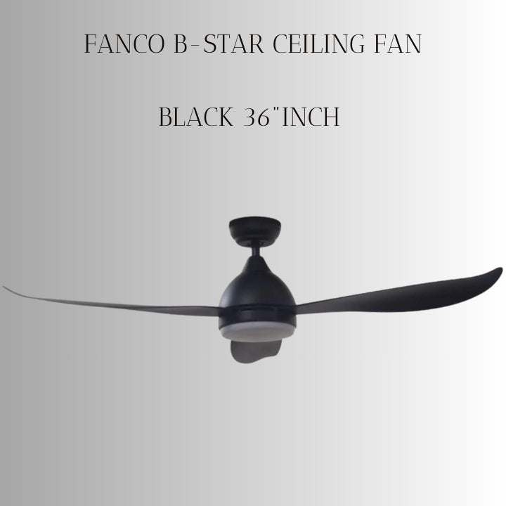 FANCO B-STAR 36" & 46" & 52" DC MOTOR CEILING FAN (Installation Service Please Contact Live Seller)