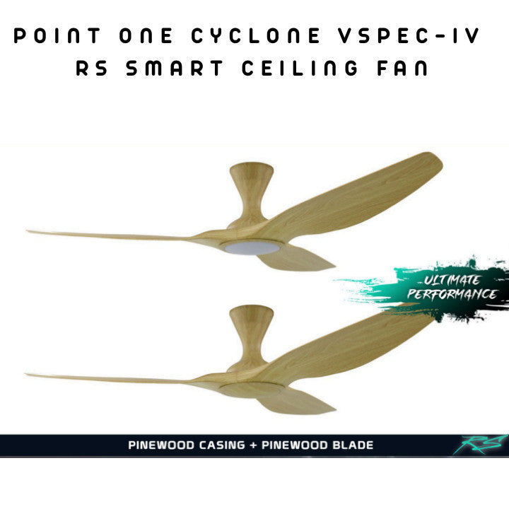 Point One Cyclone VSPEC-IV RS Smart Ceiling Fan 3 Blade (Installation Available)