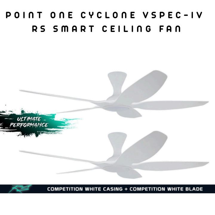 Point One Cyclone VSPEC-IV RS Smart Ceiling Fan 5 Blade (Installation Available)