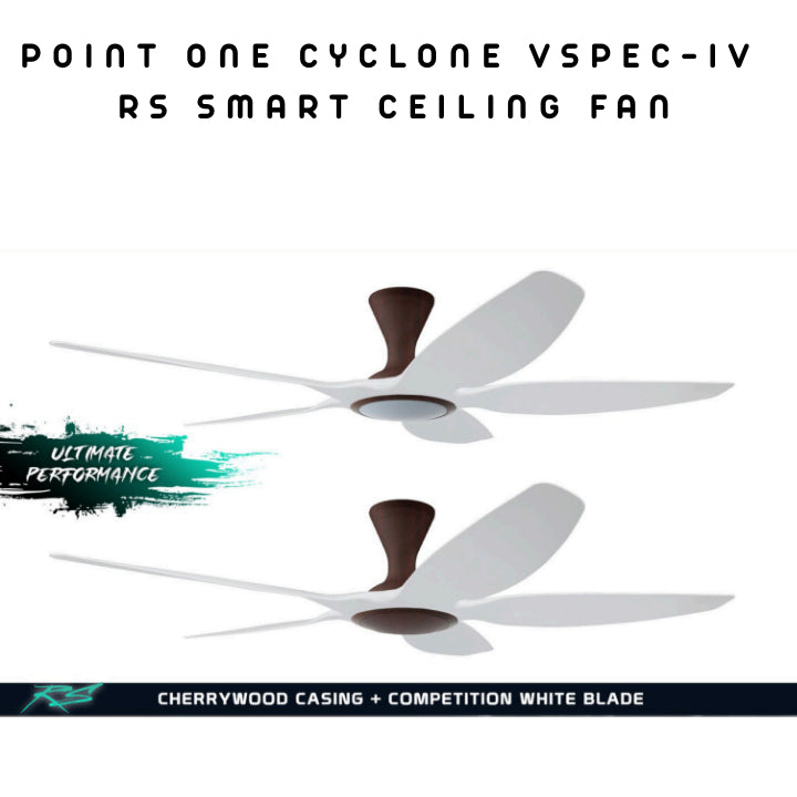 Point One Cyclone VSPEC-IV RS Smart Ceiling Fan 5 Blade (Installation Available)