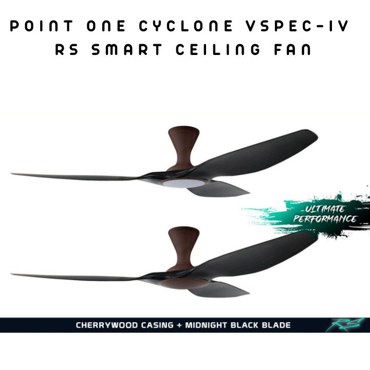 Point One Cyclone VSPEC-IV RS Smart Ceiling Fan 3 Blade (Installation Available)
