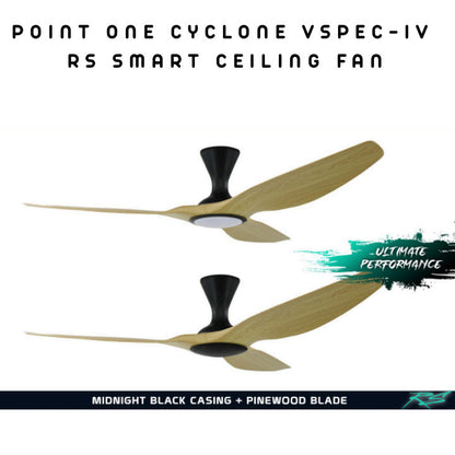 Point One Cyclone VSPEC-IV RS Smart Ceiling Fan 3 Blade (Installation Available)