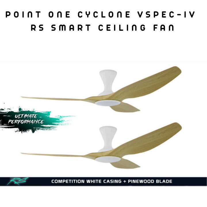 Point One Cyclone VSPEC-IV RS Smart Ceiling Fan 3 Blade (Installation Available)