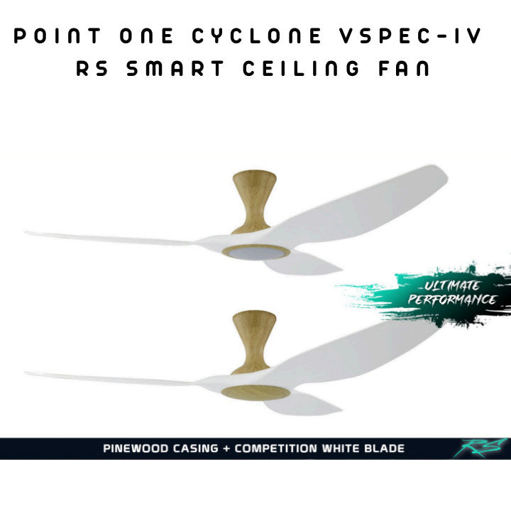 Point One Cyclone VSPEC-IV RS Smart Ceiling Fan 3 Blade (Installation Available)