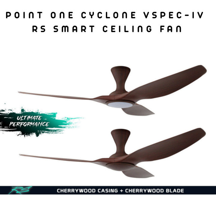 Point One Cyclone VSPEC-IV RS Smart Ceiling Fan 3 Blade (Installation Available)