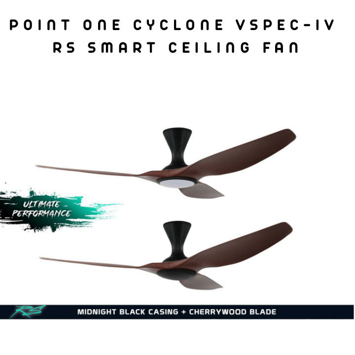Point One Cyclone VSPEC-IV RS Smart Ceiling Fan 3 Blade (Installation Available)
