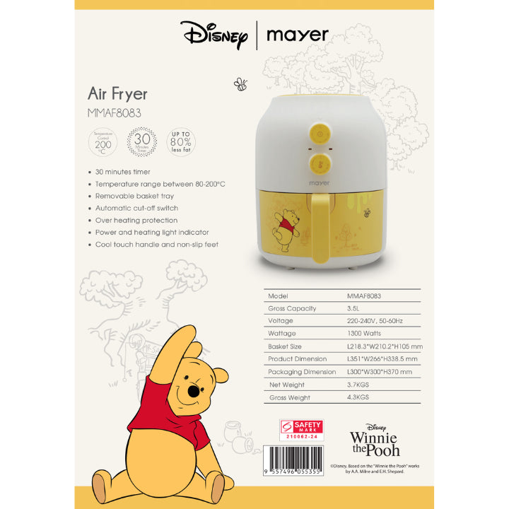 Mayer MMAF8083 AIR FRYER ( Disney Winnie the Pooh )