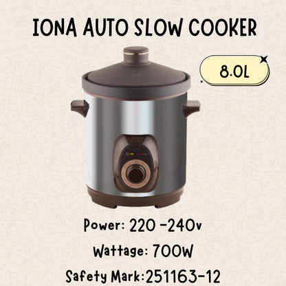 IONA AUTO SLOW COOKER ( GLSC60 & GLSC80)