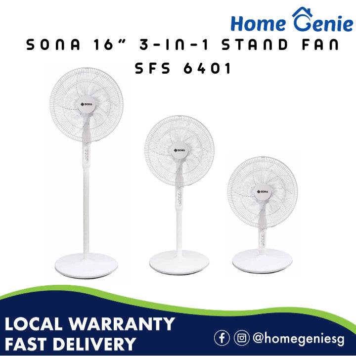 SONA 16” 3-in-1 Stand Fan SFS 6401