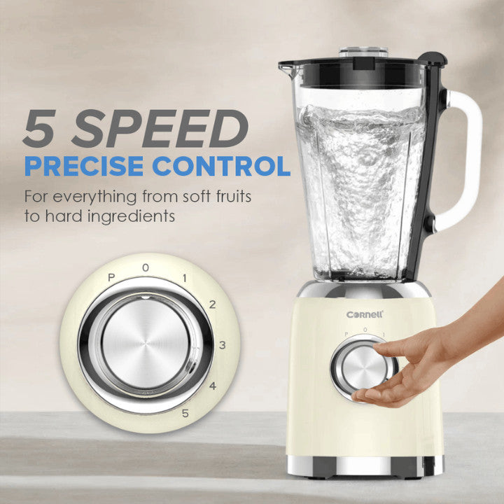 Cornell 1.5L Glass Jug Blender with Grinder High Speed Mixer