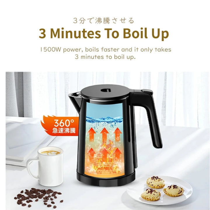 IONA 1.7L Electric Kettle Stainless Steel GLK1701