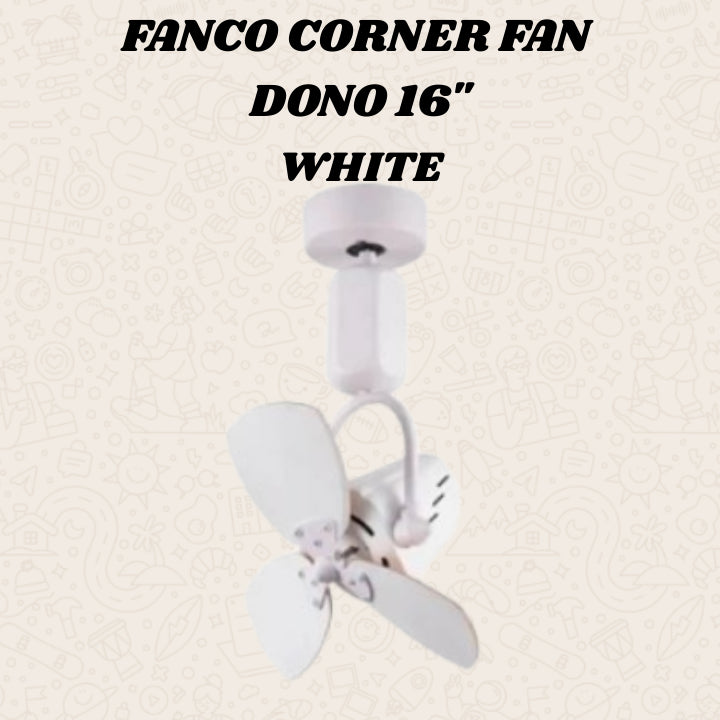 FANCO DONO 16" DC MOTOR CORNER FAN (Installation Service Please Contact Live Seller)