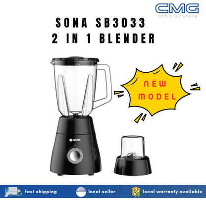 Sona 1.5L 2-In-1 Blender SB3033