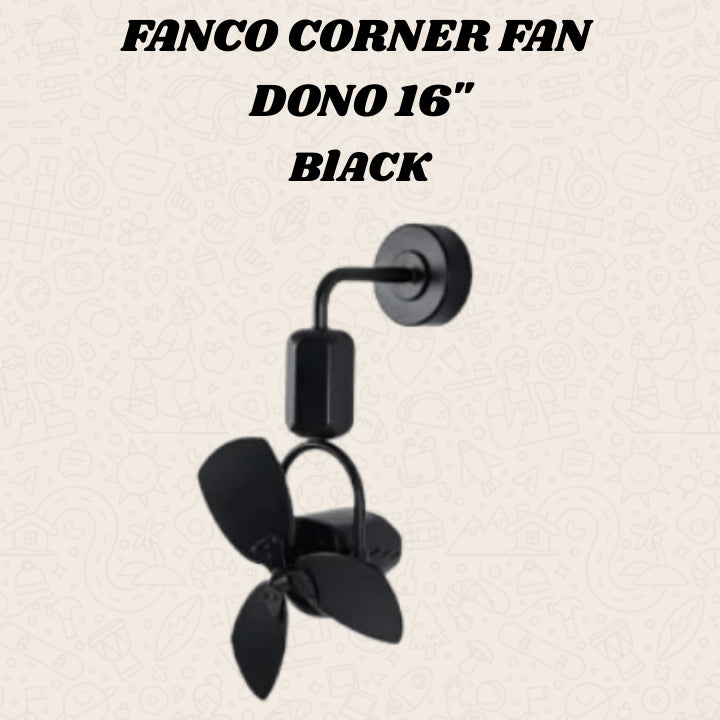 FANCO DONO 16" DC MOTOR CORNER FAN (Installation Service Please Contact Live Seller)
